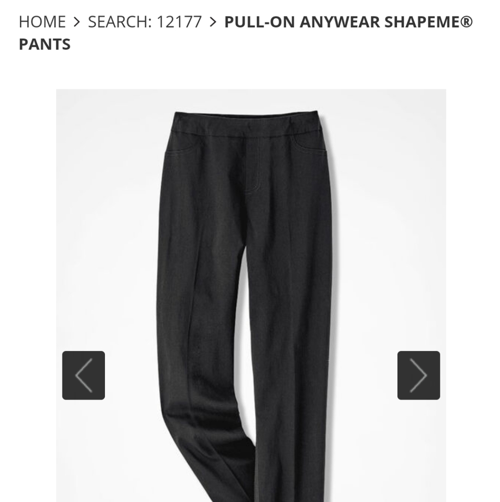 NWT Coldwater Creek Black Shape Me Pants 14
